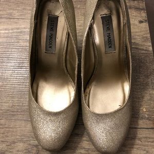Steve Madden golden heels